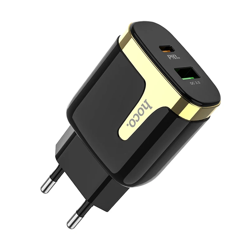 HOCO 18 Вт USB зарядное устройство Быстрая зарядка QC PD 3 0 Type C штепсельная вилка
