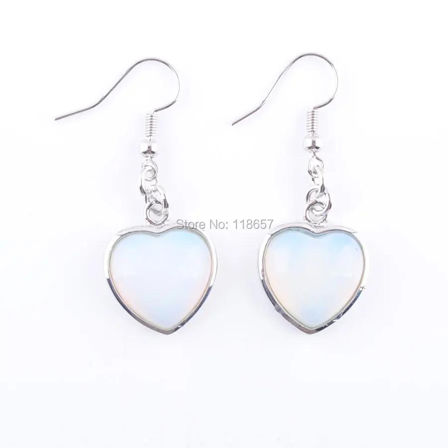 Бесплатная доставка натуральный белый опал сердце с драгоценным камнем из