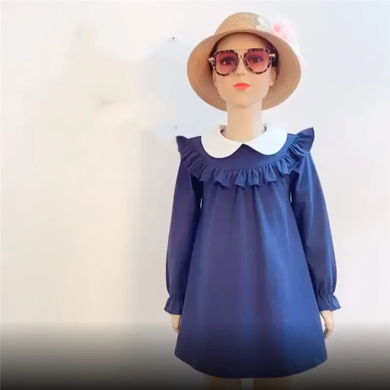 Осеннее платье для девочек 2020 хлопковые детские платья с длинными рукавами