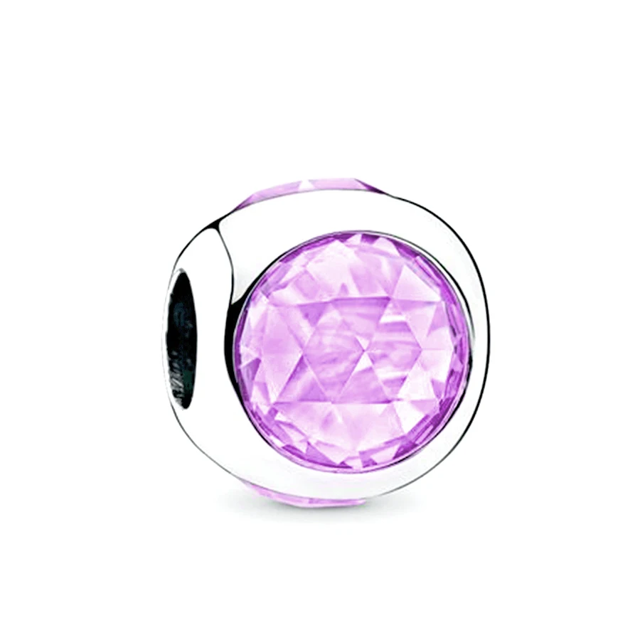 Buipoey 2 шт. подвески лаванда капли воды бисер подходит для оригинала Pandora браслет