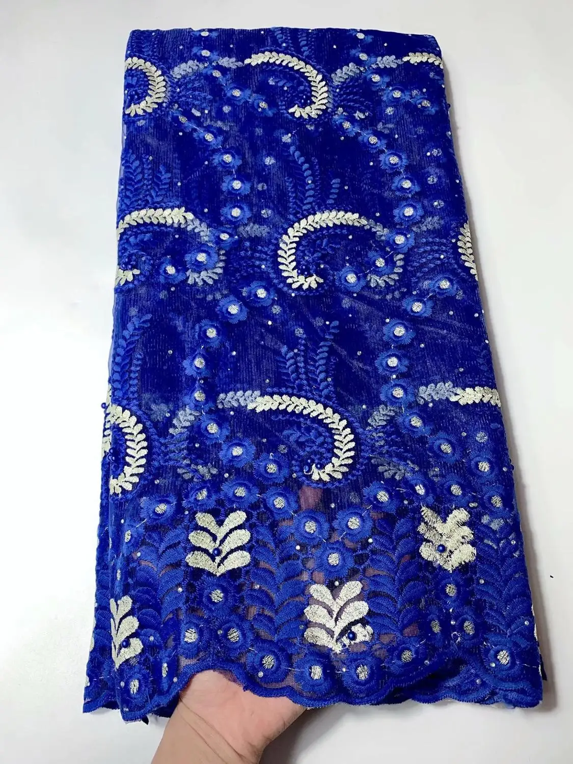 Высокое качество 3D цветок Африканские кружева ткани новейшая нигерийская