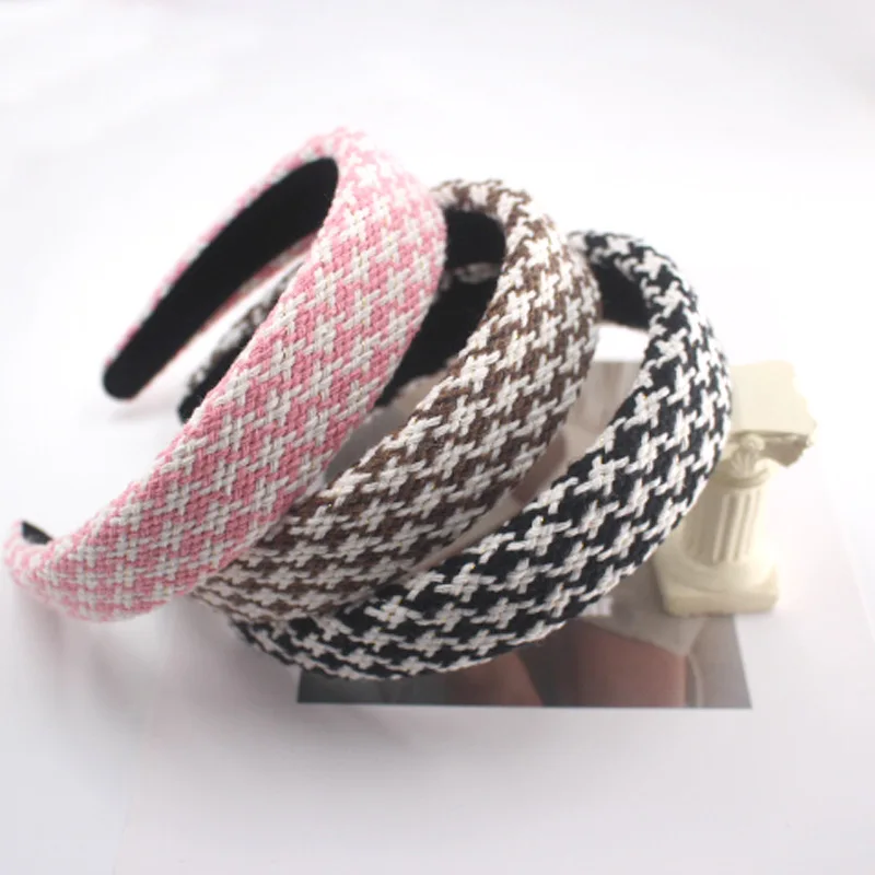 

Осенне-зимняя шерстяная широкополая Женская необычная противоскользящая резинка для волос в стиле ретро красная высококлассная заколка д...