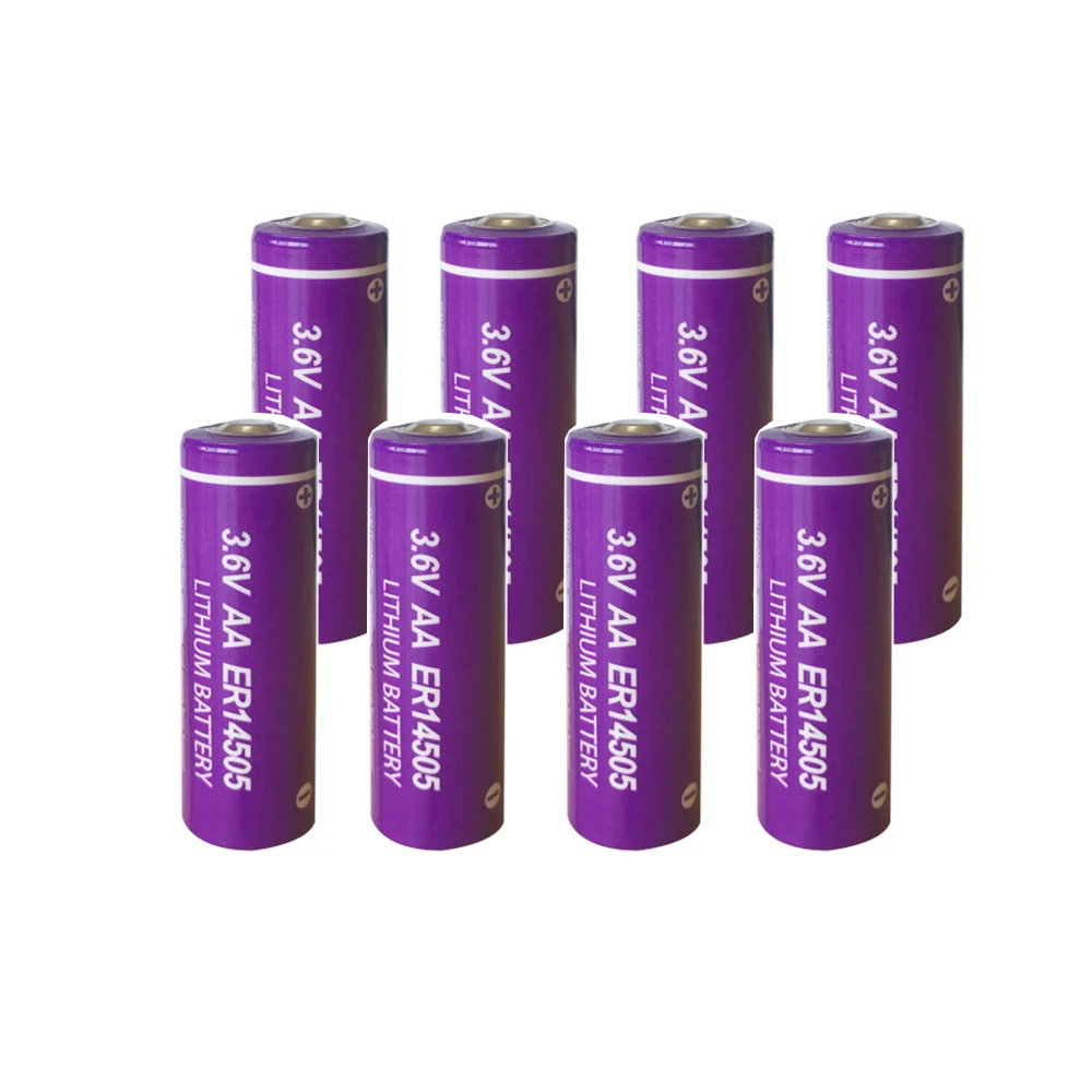 

8 x AA Battery ER14505 14505 2400mah 3.6v Lithium Batteries 10 years Long shelf life Li-SOCl2 2A Battery