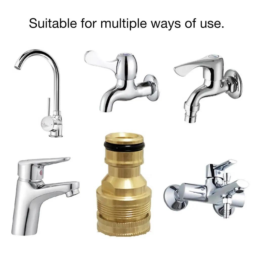 

Faucet Adapter Copper Basin Nipple Connector Brass Nipple Faucet Adapter Threaded Connection Faucet Kitchen Faucet Fittings