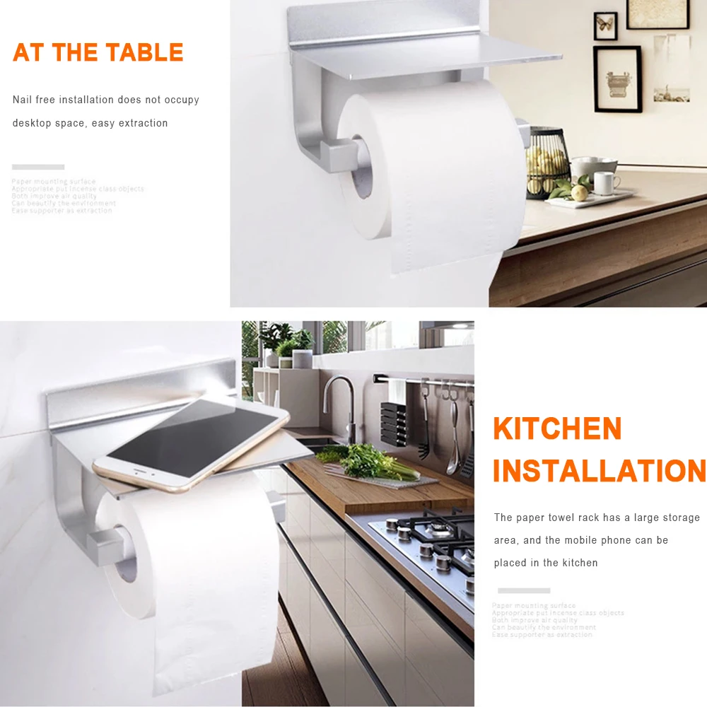 

Bathroom Stainless Steel Mobile Phone Holder Tissue Holder Bathroom Tissue Holder Bathroom Tissue Box Bathroom Tissue Holder