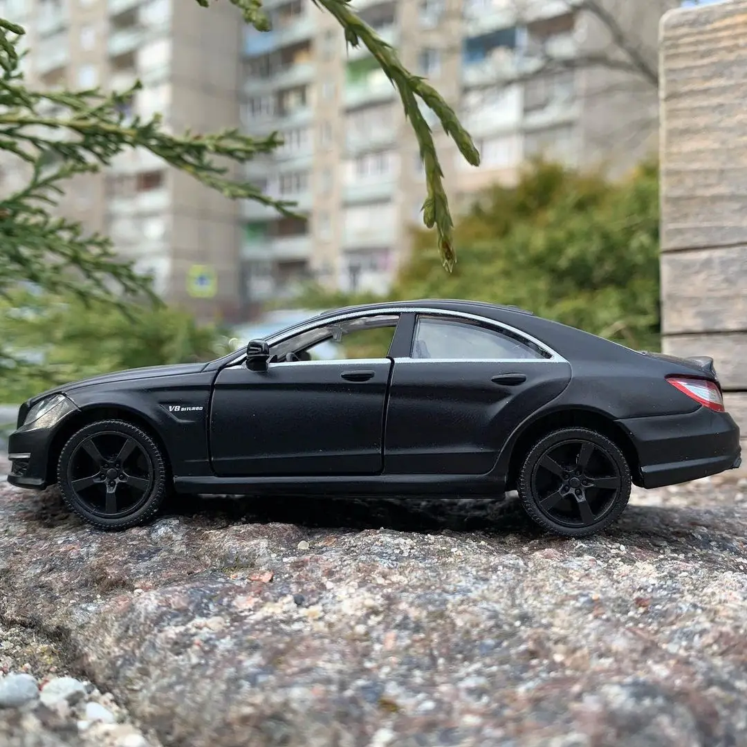 

Mercedes-Benz CLS63AMG 136 Metal Vehicle Diecast Pull Back Car Goods Model Toys for Adults Collection Matte black Kids Gifts