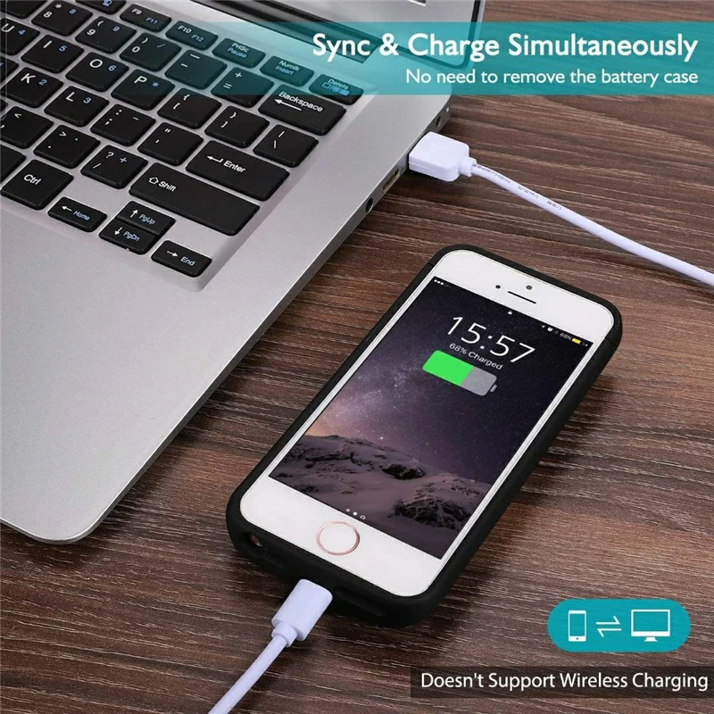 NTSPACE тонкие Чехлы для зарядного устройства iPhone 5 5s 5SE Powerbank чехол 4000 мАч Внешний