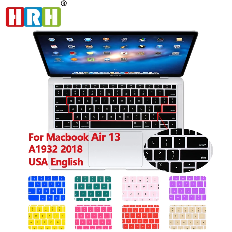 HRH водонепроницаемый силиконовый чехол для ноутбука с английской клавиатурой