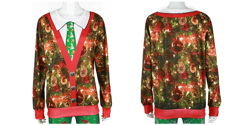 LISCN Christmas Man women Ugly Christmas Sweater Couple Watching Clothing Unisex Lovers for Men Autumn Winter New