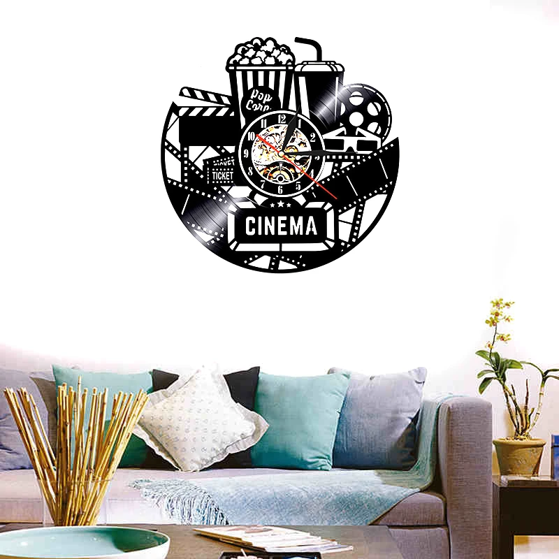 1 шт. 12 &quotкреативные настенные часы с попкорном для кинотеатра бара домашний