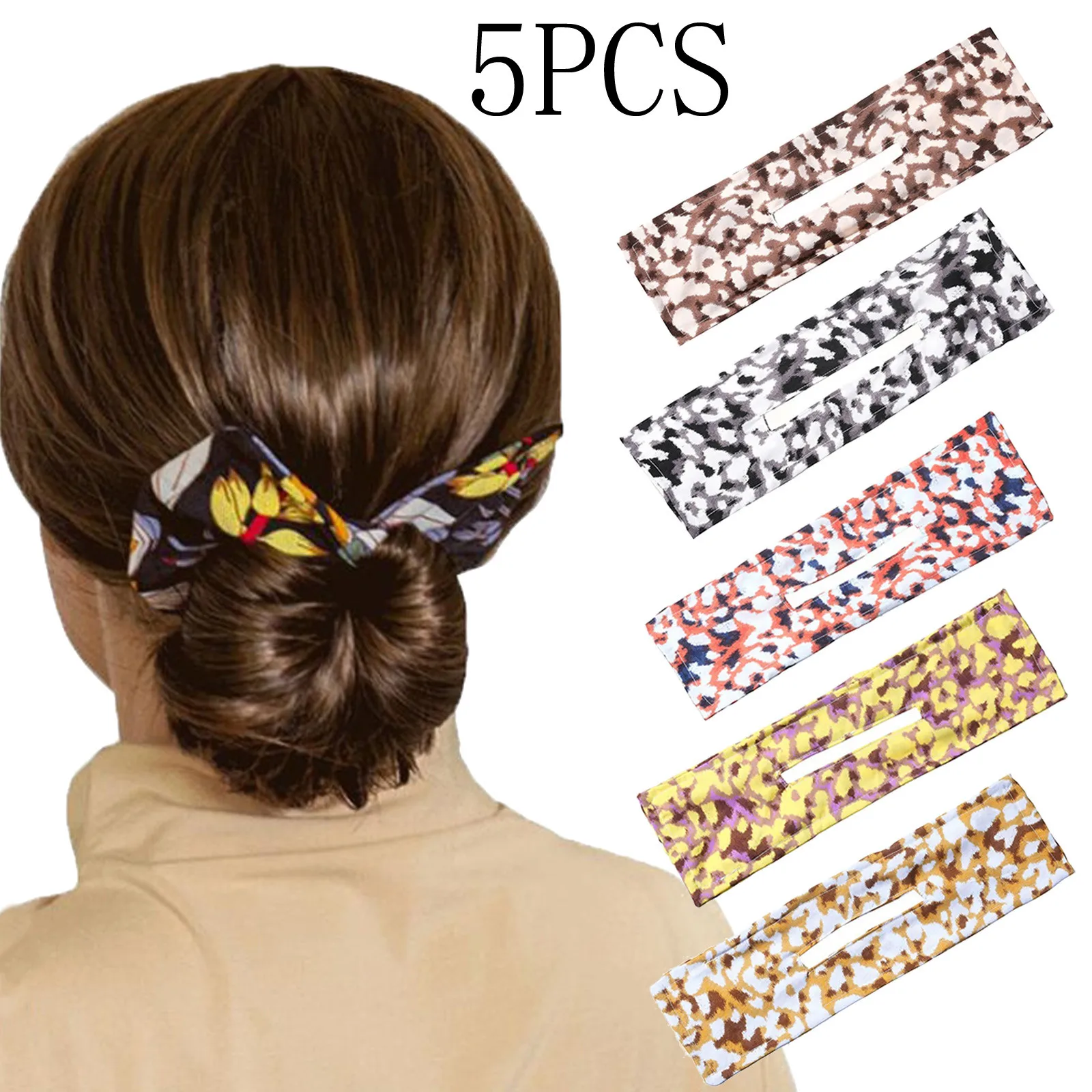 

9 Pieces Of Women's Multi-function Magic Twisting Clip Bow Blast Dress Up Bun Headband Makeup Headgear Accessories