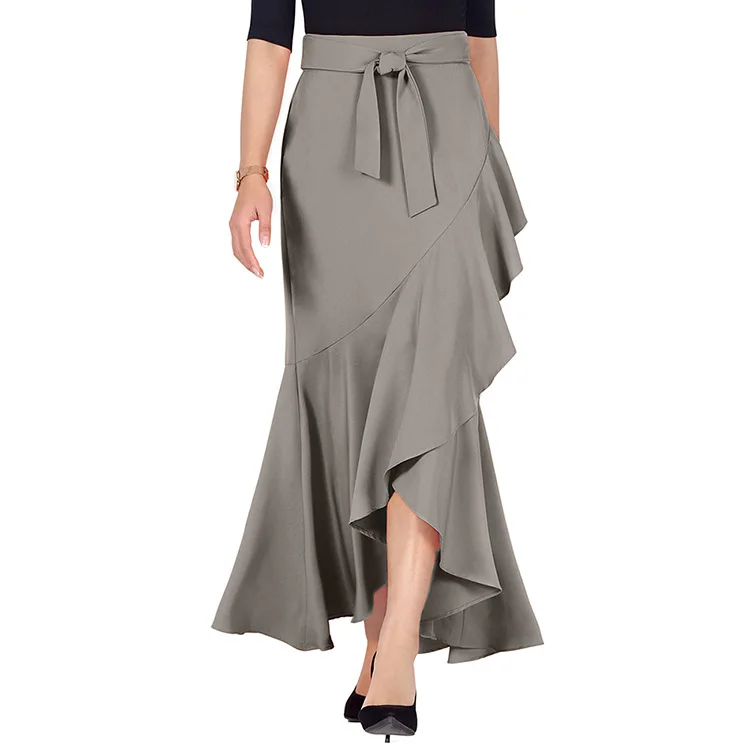 

Осенне-зимние женские юбки в европейском и американском стиле, длинная юбка из хлопка и полиэстера, женская одежда, клетчатая юбка