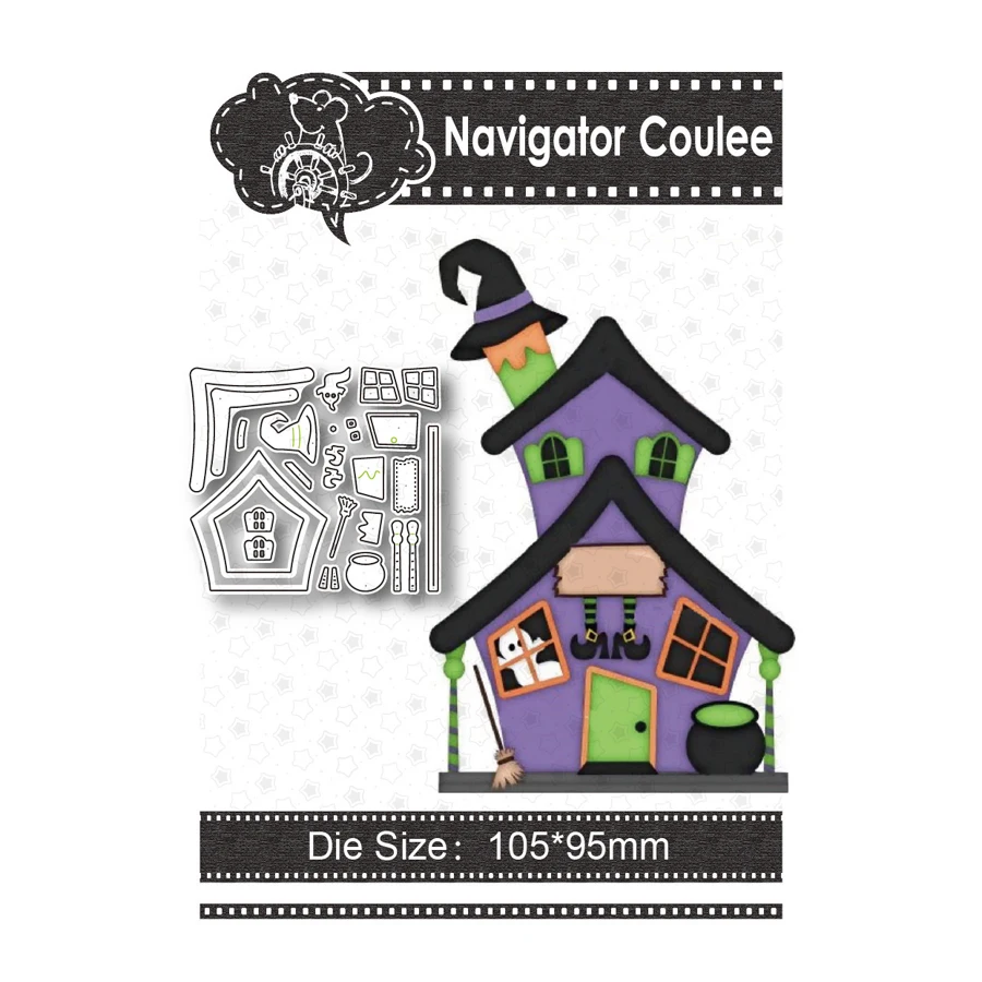 halloween magic house cutting die 2021 dead scrapbook metal decoration clear stamp diy craft creative stamping background free global shipping