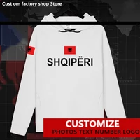 republic of albania alb albanian hoodie custom jersey fans diy name men women high street fashion hip hop loose casual hoodies