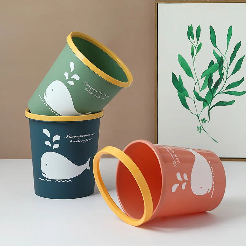 

Контейнер для отходов Trashcan, милый пластиковый контейнер для отходов, пластиковый контейнер для хранения, офисный креативный контейнер для ...