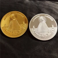 masonic challenge coins freemason with all seeing eye us dollar goldsilver coin with pyramid masonic coin collection souvenir
