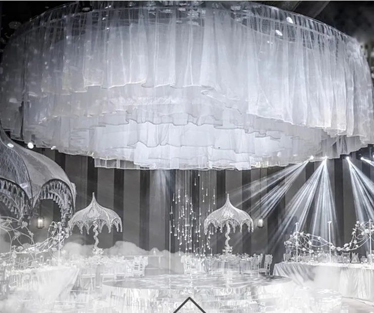 Свадебные потолочные Висячие снежные газовые вуали облачные верхние фоны