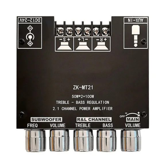 

Цифровой усилитель мощности TPA3116, 2,1 каналов, Bluetooth 5,0, 50 Вт x2 + 100 Вт, Плата усилителя сабвуфера 2,1 2,1