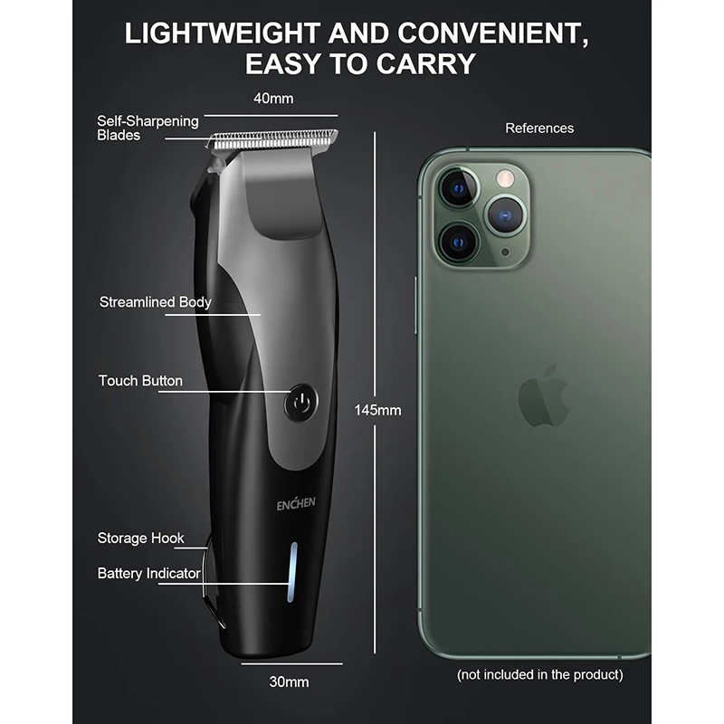 Машинка для стрижки волос беспроводная аккумуляторная с Т-образным лезвием |