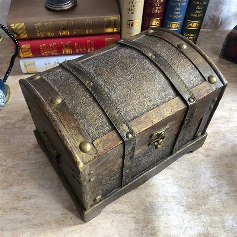 Деревянный РАТ в стиле ретро сундук с сокровищами коробка для хранения