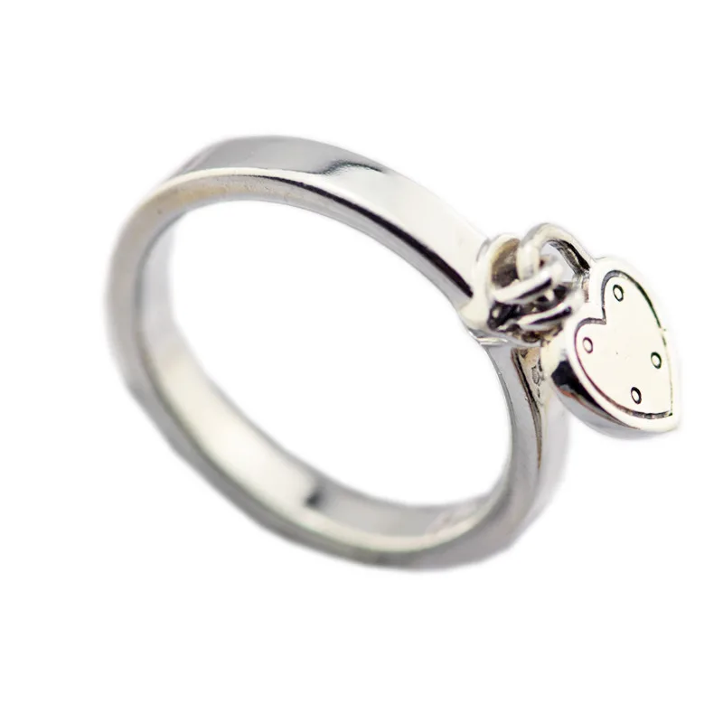 

Love Lock Ring Jewelry Female 925 Sterling Silver Rings for Women Heart Dangle Valentine's Day Girls Rings Jewelry Accessories