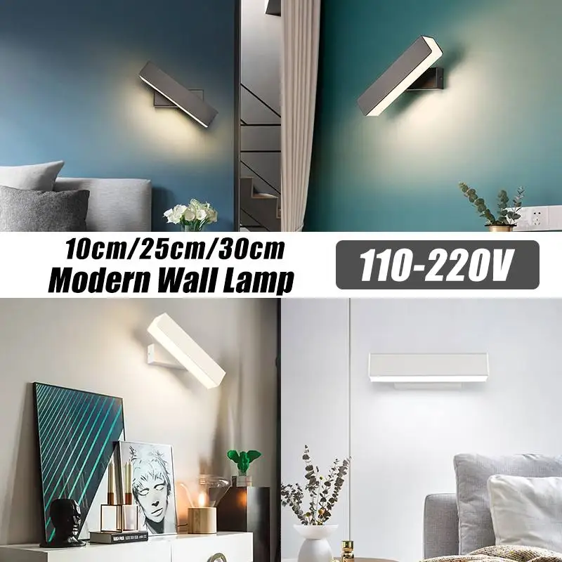 

Modern Minimalist Led Wall Lights Bedroom Bedside Lights Home Indoor Decor Square Led Wall Lamp Stair Light 110-220V