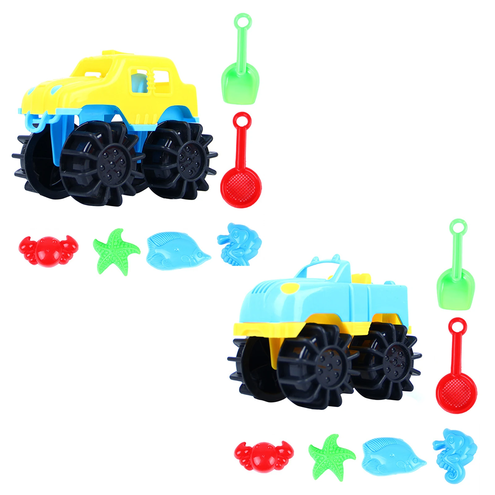 

7PCS Children's Beach Toy Set Jeep Convertible Car Mold Summer Outdoor Water Play Sandbox Tool Toy Kid Toy