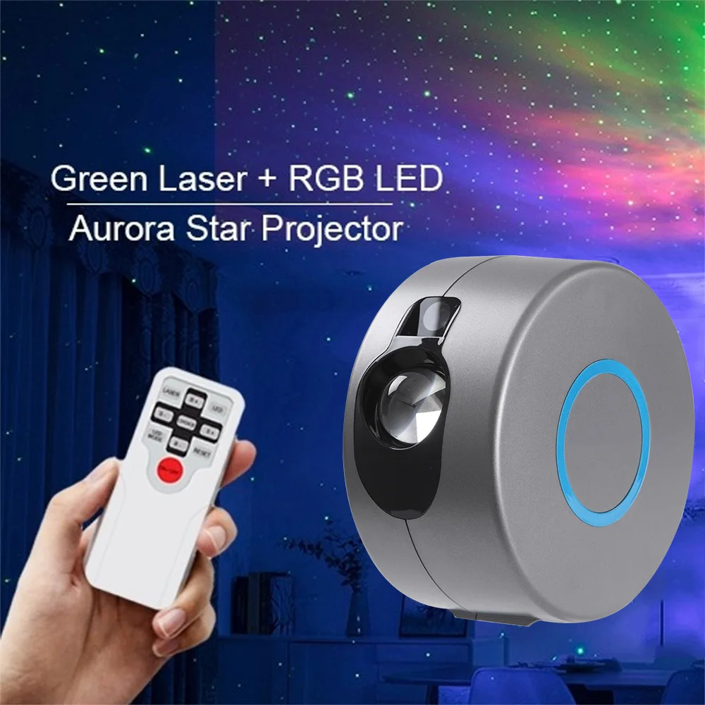 Лазерный проектор звездного неба Галактики вращающаяся вода развевающаяся