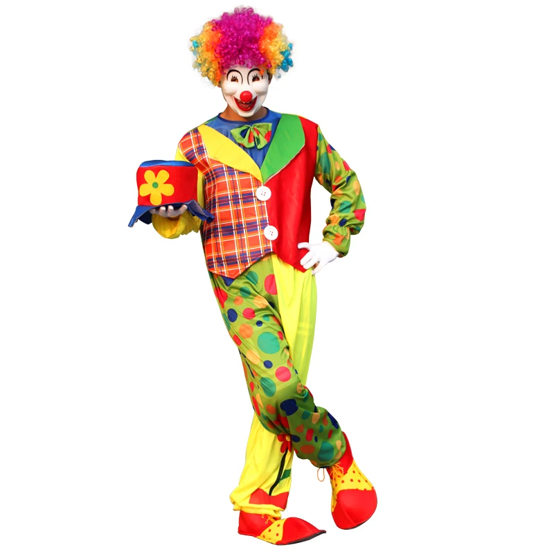 

anime clown adult costume suit adult male long sleeve cosplay hat wig high quality suit