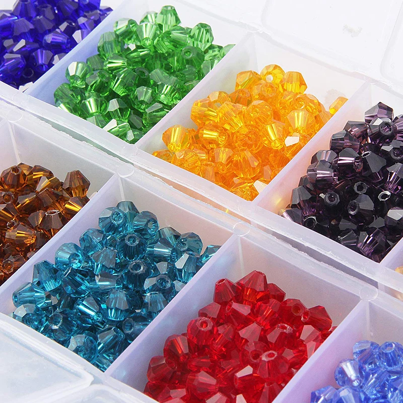 STENYA Bicone Crystal Beads Bulk Beaded-Wholesale 4MM Czech Mix Lot of 1000pcs Faceted Glass Seed | Украшения и аксессуары