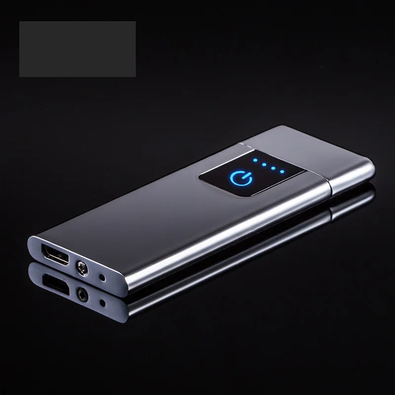 Ультратонкая креативная ветрозащитная зажигалка с USB зарядкой и дисплеем