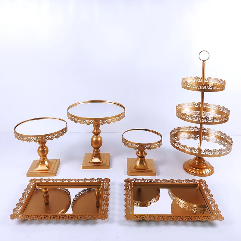 

6PCS Cake Stand Cupcake Tray Tools Home Decoration Dessert Table Decorating Party Suppliers Wedding Display