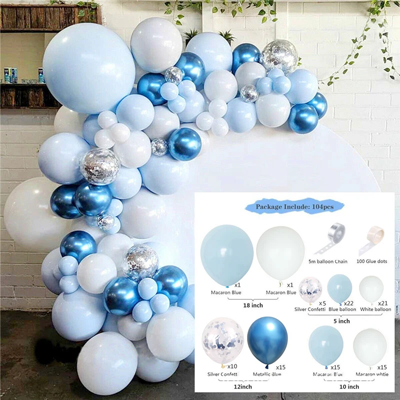 

174pcs Macaron Metal Balloon Garland Arch DIY Wedding Birthday Balloons Backdrop Decoration Party Balloons For Kids Baby Shower