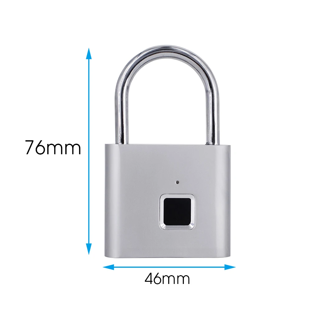 USB Rechargeable Portable Smart Fingerprint Lock IP65 Waterproof Electric Biometric Door Bag Luggage Case Bicycle Bike | Безопасность и