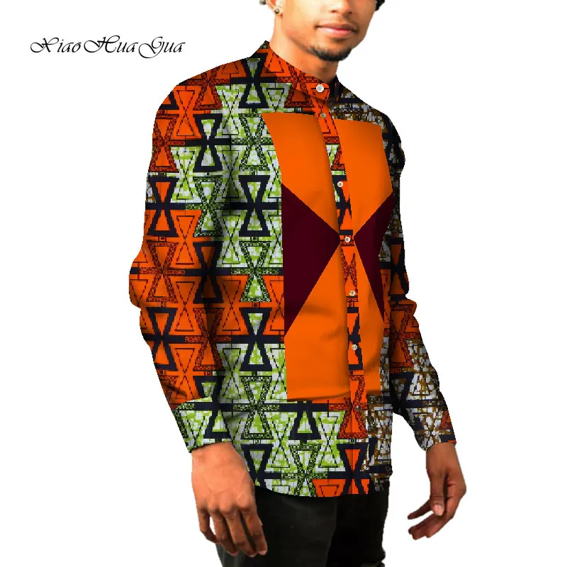 Африканская мужская одежда с длинным рукавом рубашка 6XL Slim Fit рубашки Дашики
