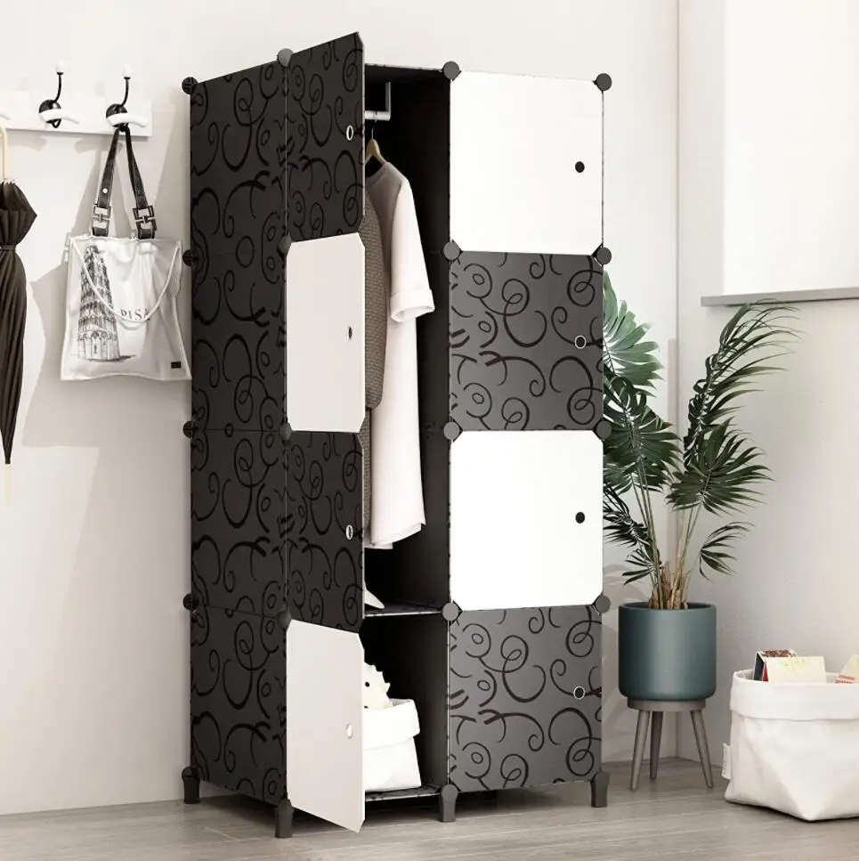 

Portable Wardrobe for Hanging Clothes Combination Armoire Modular for Closet Organizer Bedroom Home Furniture