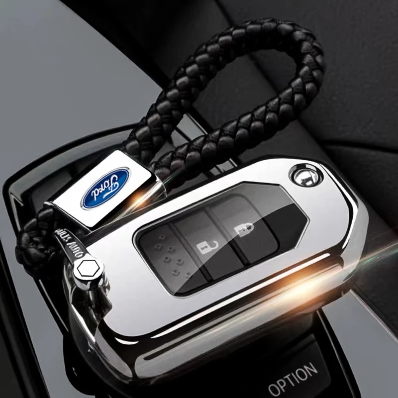 

Anti-Lost Car Key Pendant Rings Keychain Keyring Auto Key Chain For Ford Mustang FLEX C-MAX Super-Duty Active PUMA Accessories