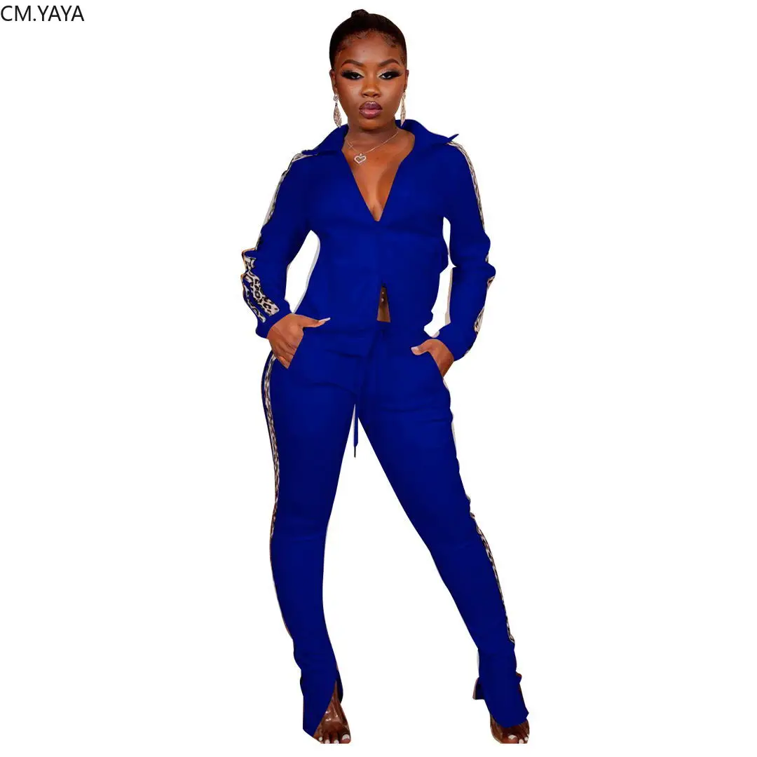 Зимний женский спортивный костюм с длинным рукавом топ отложным воротником и