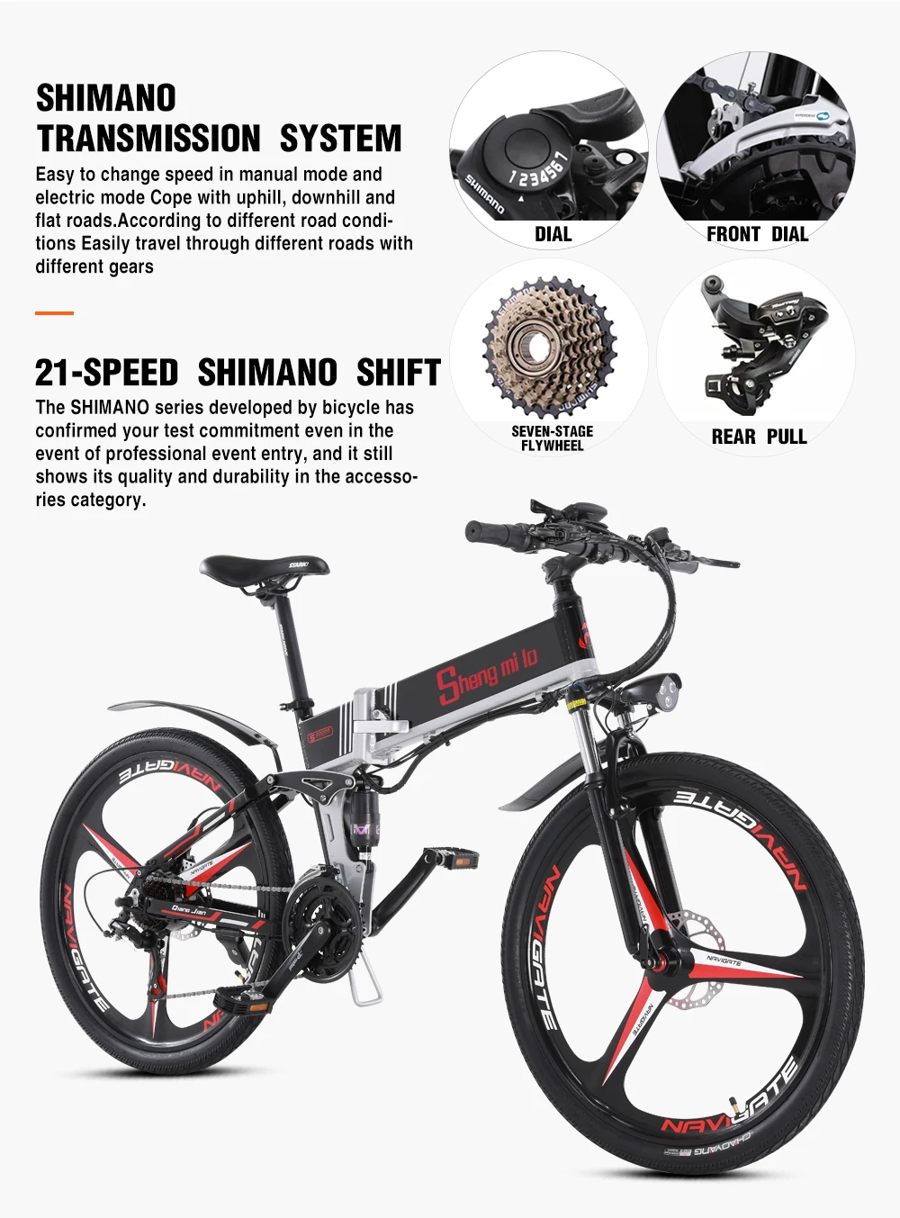 26 дюймов складной Электрический горный велосипед внедорожный ebike электрический велосипед ebike Электрический велосипед