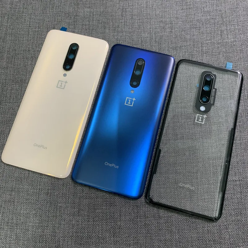

7Pro botier arrire pour Oneplus 7 Pro One Plus verre couverture arrire rparation remplacer batterie porte botier + Logo camra le