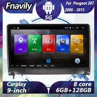 fnavily 9 android 11 car stereos for peugeot 207 video dvd player car radio audio navigation gps bt dsp 2006 2015