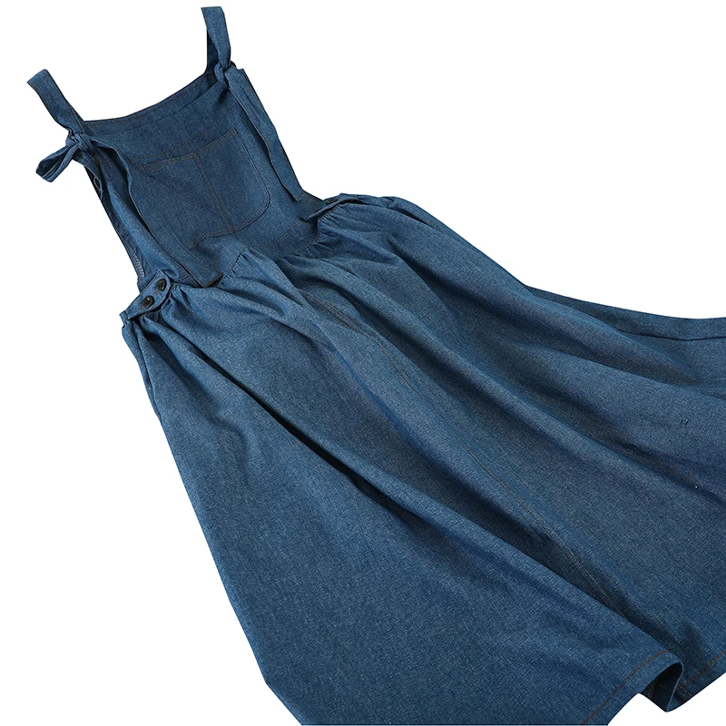 2019 Новая мода Женская одежда джинсовое платье без рукавов Спагетти ремень зимнее