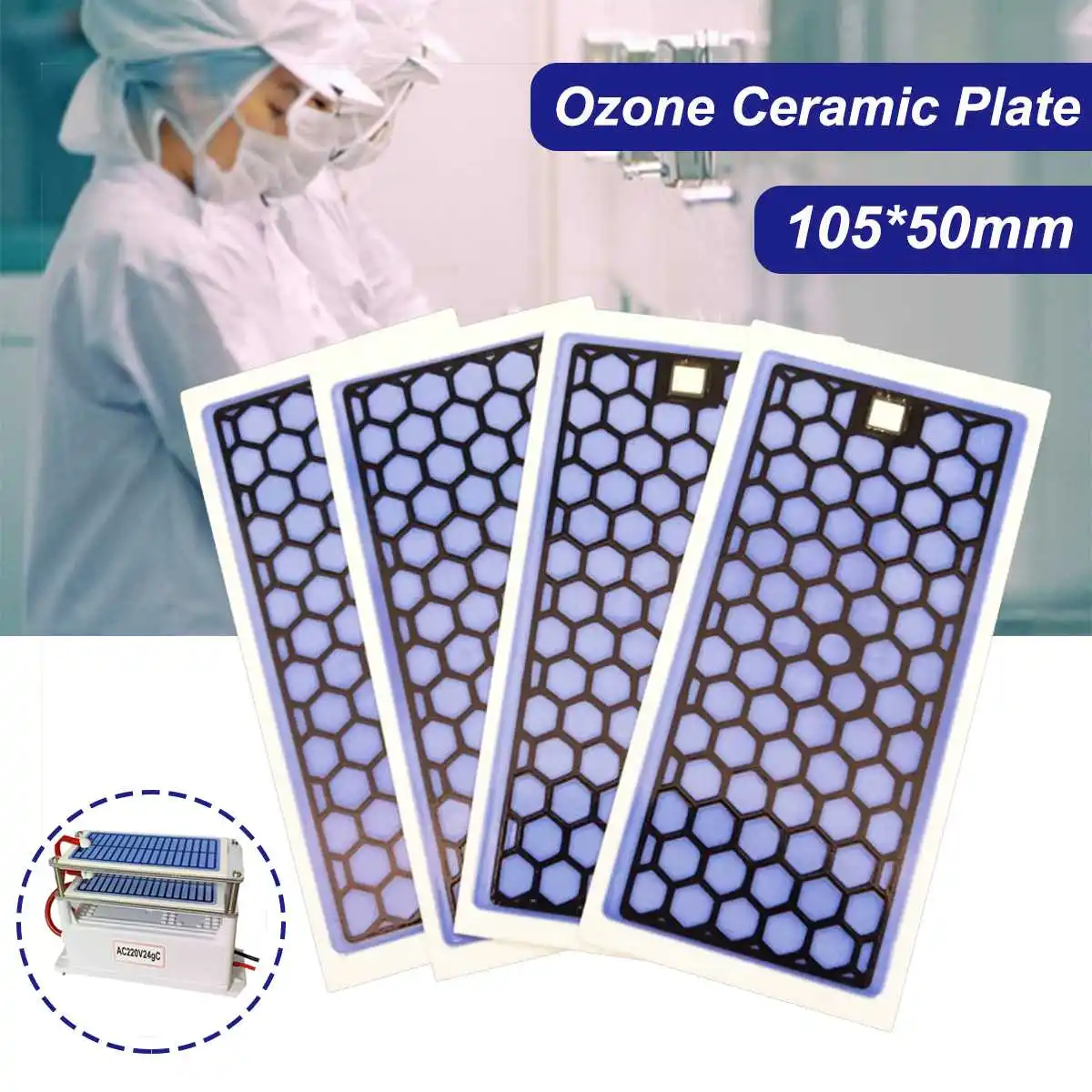

1Pcs Portable Ceramic Ozone Generator Double Three Integrated Ceramic Plate Ozonizer Air Water Air Purifier Parts 3.5g/5g/6g/7g