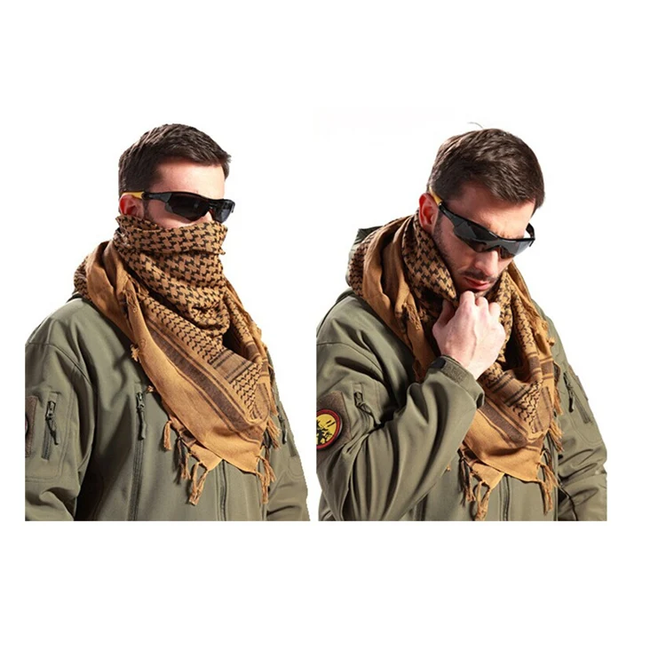 Открытый тактический военный пустынный арабский шарф с кисточками Shemagh Scarve шейный платок на шею головной убор походный страйкбол стрельба аксессуары