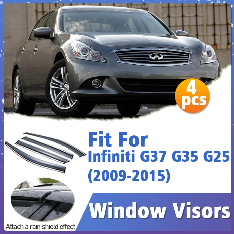 Оконный козырек для Infiniti G37 G35 G25 2009-2015 вентиляционная крышка отделка навесы