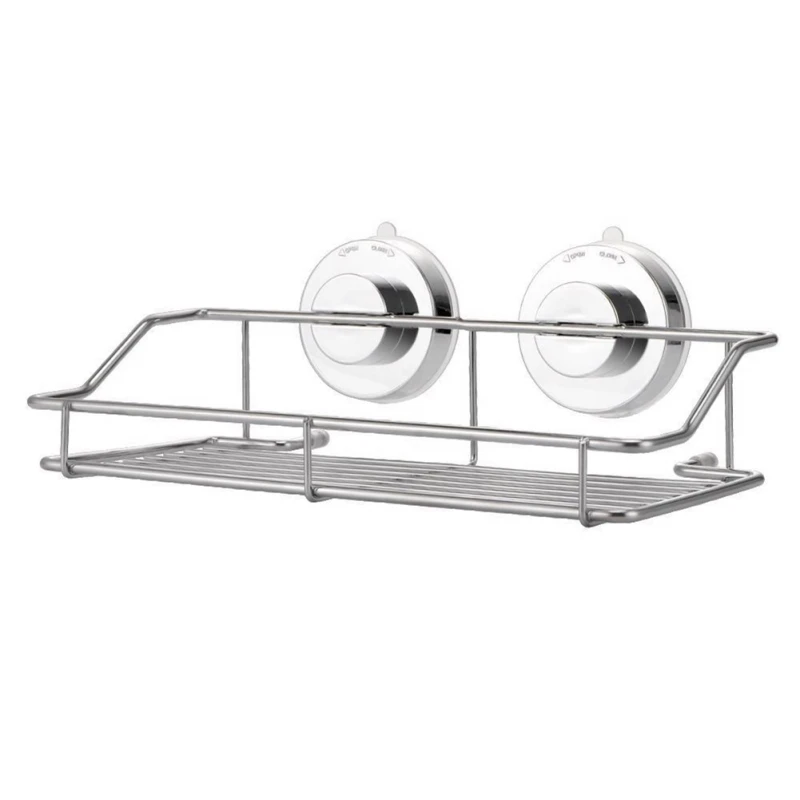 Супер мощная присоска из нержавеющей стали полка для ванной комнаты хранения