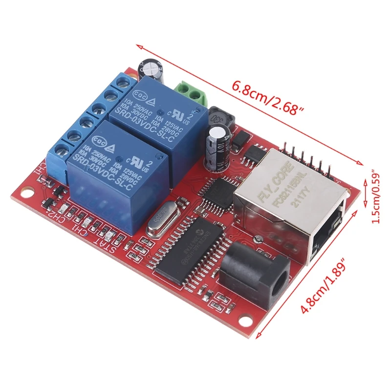 LAN Ethernet 2 Way Relay Board Delay Switch TCP/UDP Controller Module Web Server-3Z | Обустройство дома
