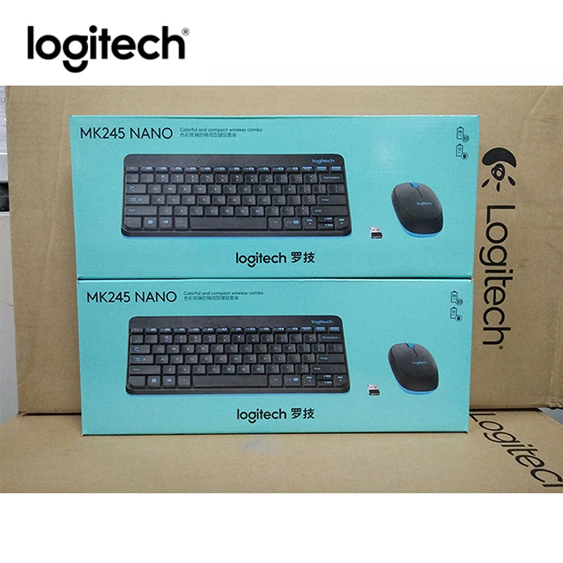 Logitech MK245 Nano клавиатура мышь комбо эргономичные клавиатуры и набор мини|Комплекты