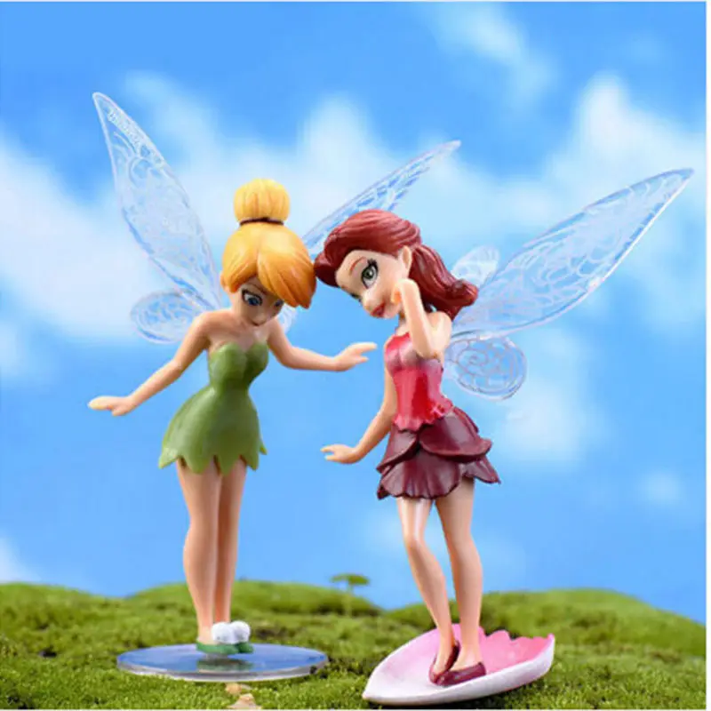 

6Pcs Flower Fairy Pixie Fly Wing Family Miniature Artificial Garden Ornament Home Decor Decoration Craft