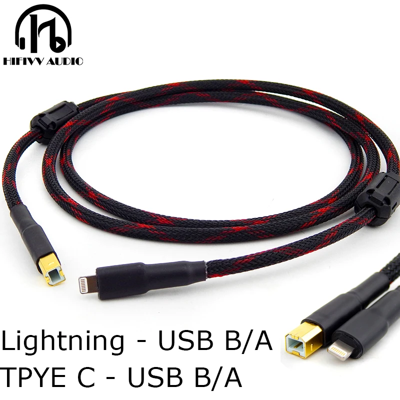 

HIFI DOCK cable hi end Audio USB Cable USB DAC Cable HIFI amplifier USB cable USB A or B to lightning DOCK Interfac